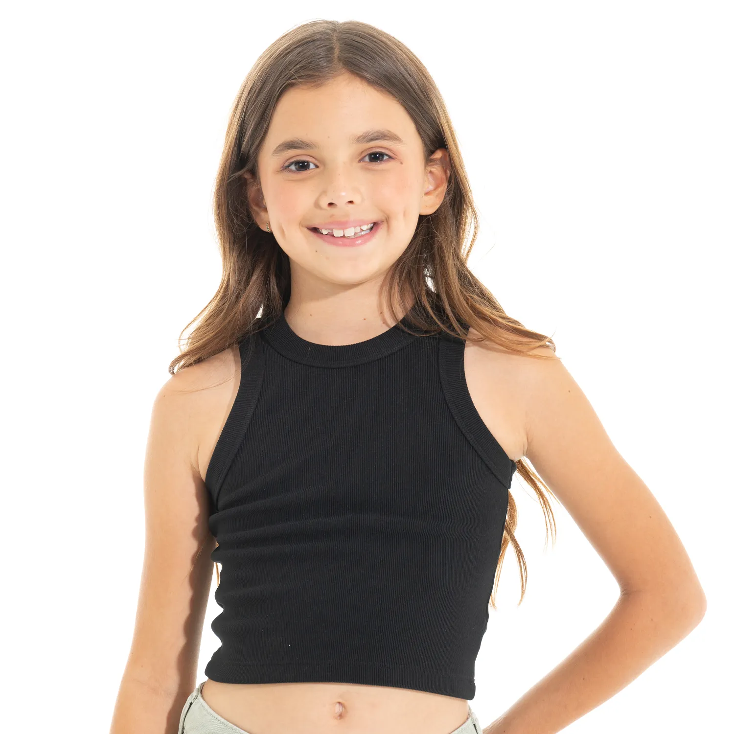 BLACK CROP TOP FOR GIRLS