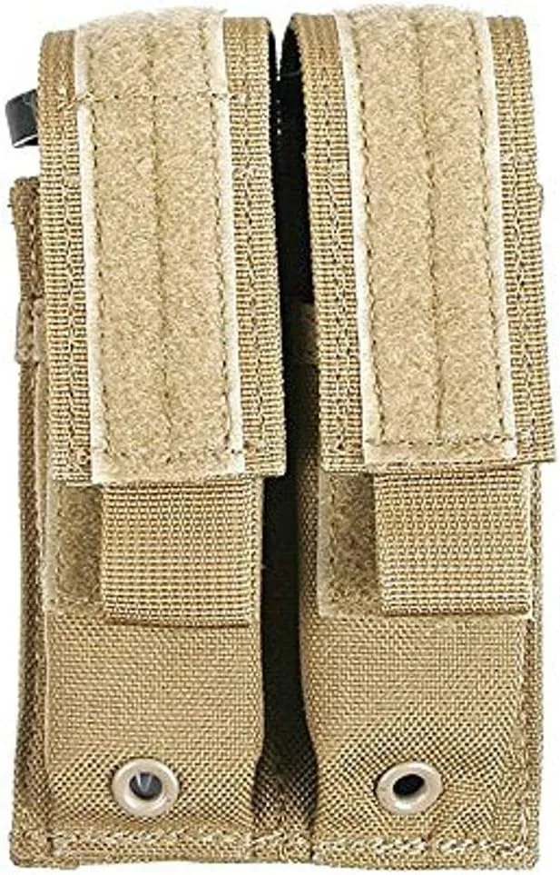 BLACKHAWK S.T.R.I.K.E. MOLLE Double Pistol Magazine Pouch, Coyote Tan