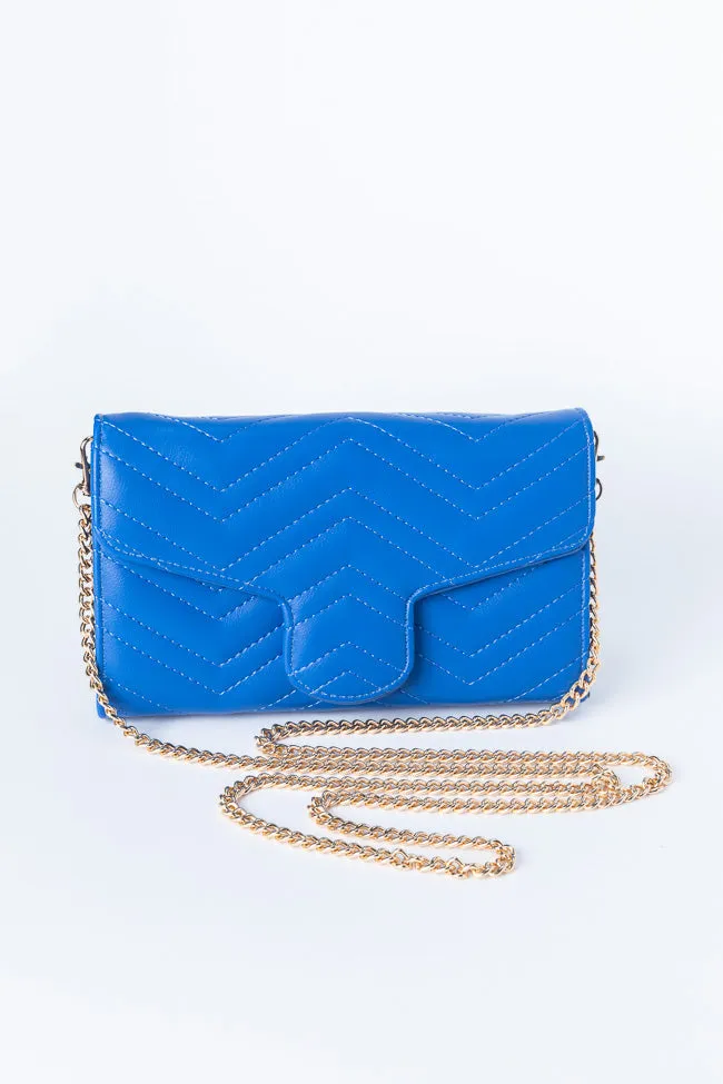 Blue Chevron Crossbody Purse SALE