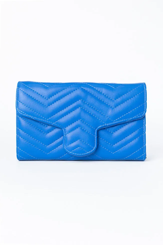 Blue Chevron Crossbody Purse SALE