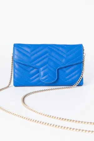 Blue Chevron Crossbody Purse SALE
