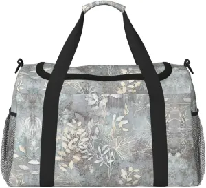 Blue Grace Flora Unisex Hand Travel Bag – Stylish Large Tote for Vacations, Camping, Sports, Gym, and Outdoor Activities
