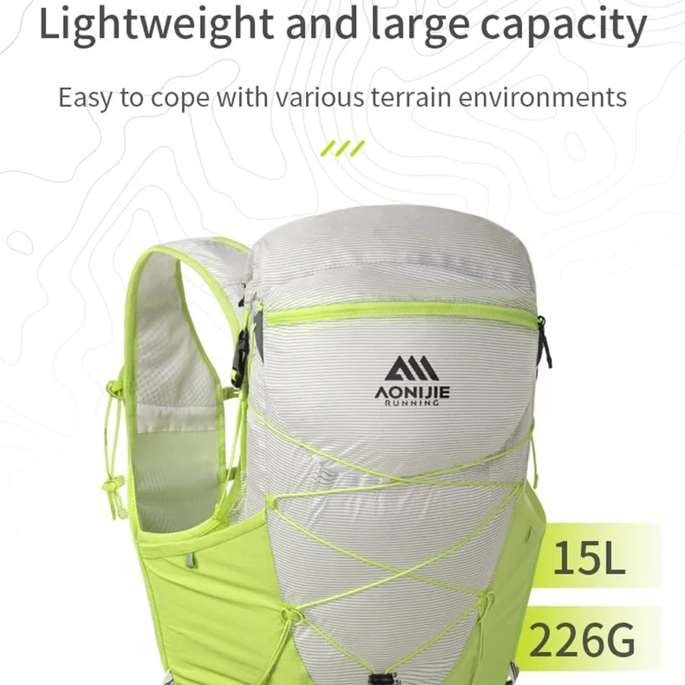 BlueField 15L Professional Large Capacity Men's and Women's Mountaineering Bag, Outdoor Professional Sports Bag (Green,XL)