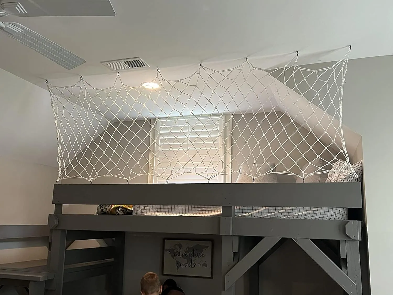 Boat or Railing Safety Netting for Lifeline, Bannister, Bunk Beds, Etc. | Keep Kids and Pets Safe (50')