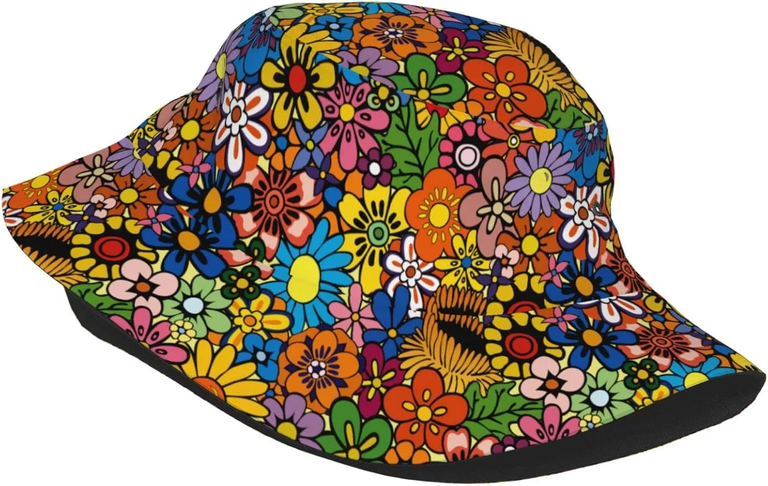 Boho Bucket Hats for Women Summer Sun Beach Travel Cap Men Bucket Hat