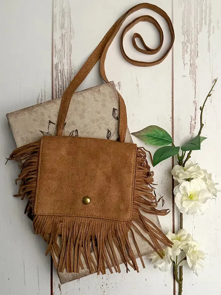 Boho Fringe Crossbody Flap Purse