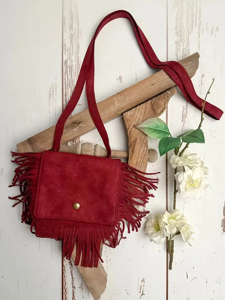Boho Fringe Crossbody Flap Purse