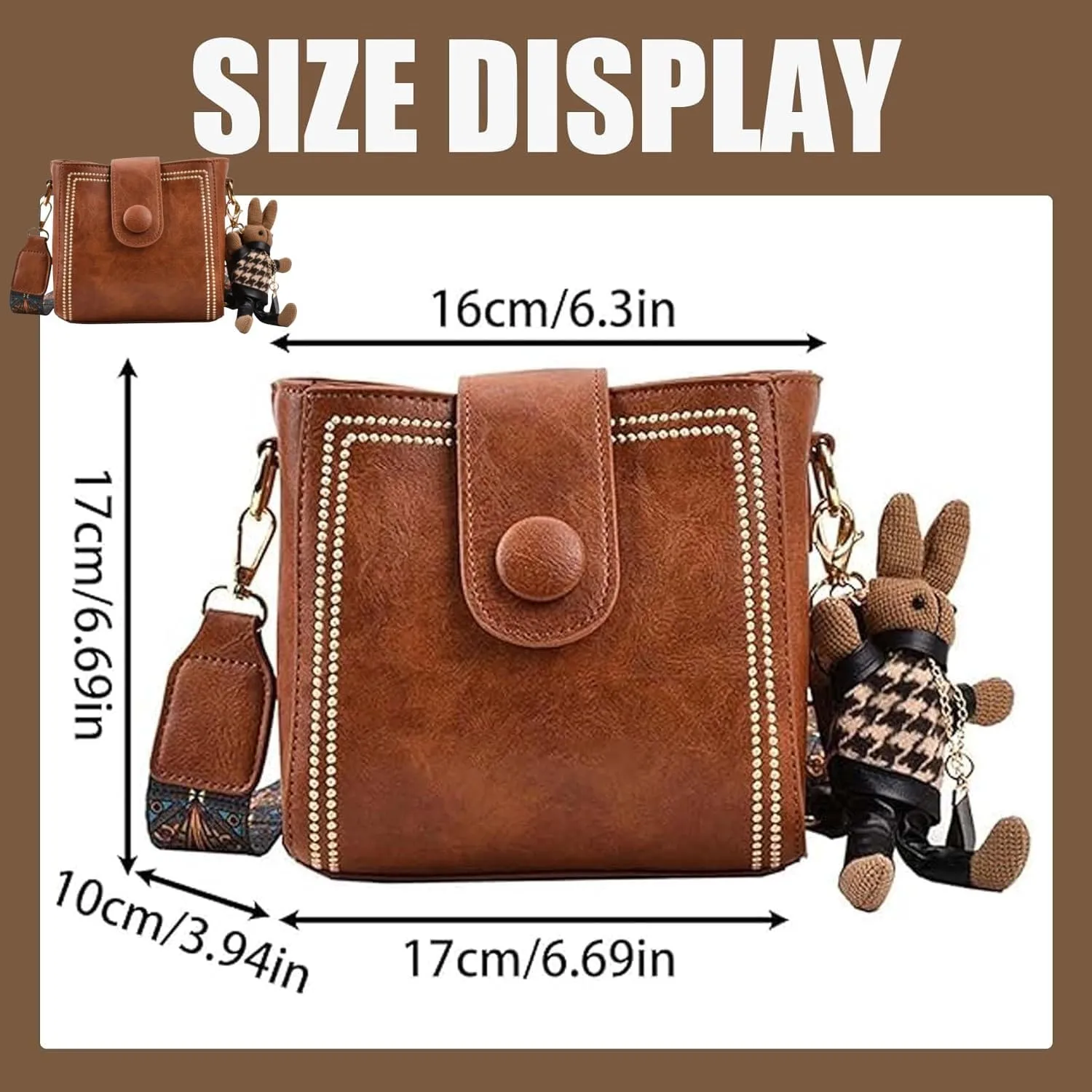Bootara Bucket Bag With Adjustable Wider Shoulder Strap, 2025 New Bootara Vintage Bucket Bag, Womens Cross Body Bags
