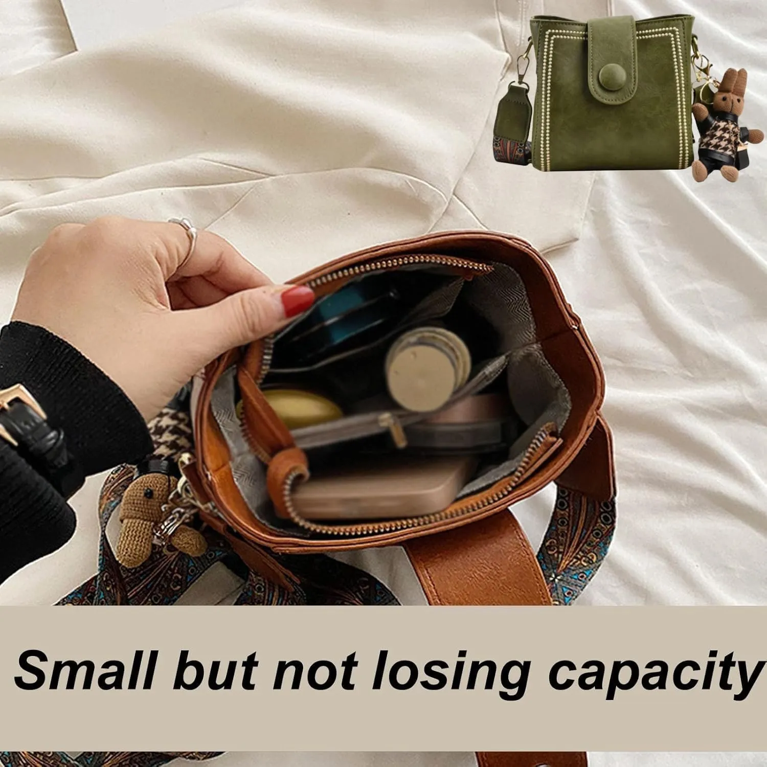 Bootara Bucket Bag With Adjustable Wider Shoulder Strap, 2025 New Bootara Vintage Bucket Bag, Womens Cross Body Bags