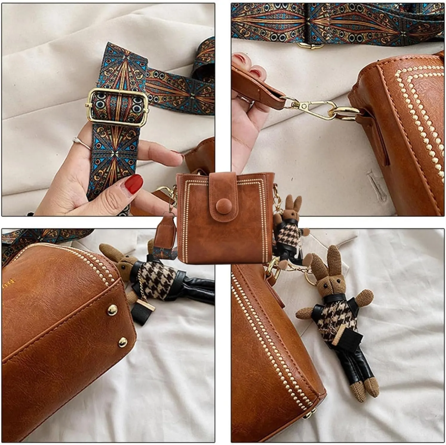 Bootara Bucket Bag With Adjustable Wider Shoulder Strap, 2025 New Bootara Vintage Bucket Bag, Womens Cross Body Bags