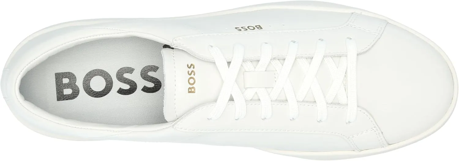 BOSS Men's Belwar Smooth Leather Low Top Sneaker