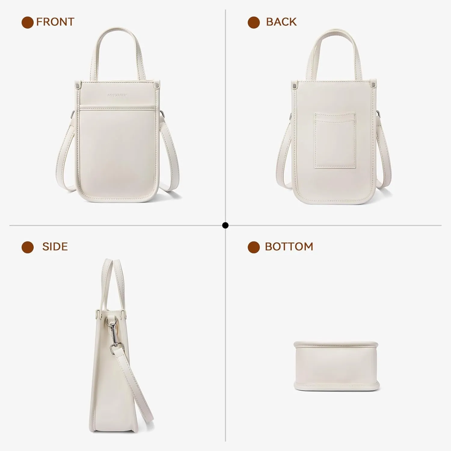 BOSTANTEN Small Crossbody Purse for Women Mini Tote Bag Top Handle Shoulder Bag Compact Handbags with Adjustable Strap