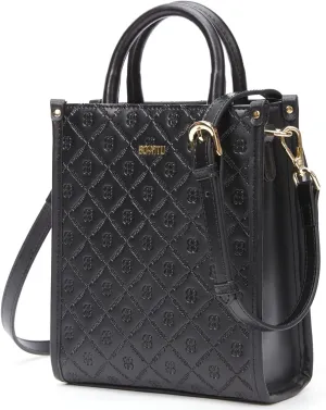 BOYATU Genuine Leather Tote for Women: Designer Top Handle Purse - Dressy Crossbody bag Small size