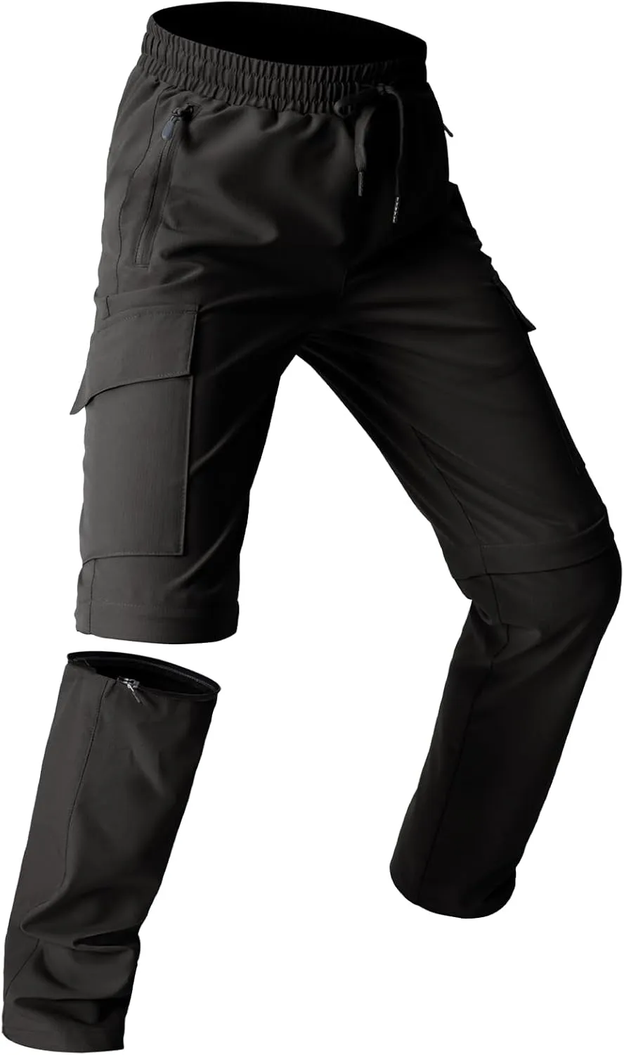 Boys Hiking Cargo Pants Kids Convertible Nylon Lightweight Quick Dry Stretch Girls Outdoor Waterproof Zip Off School Trousers
