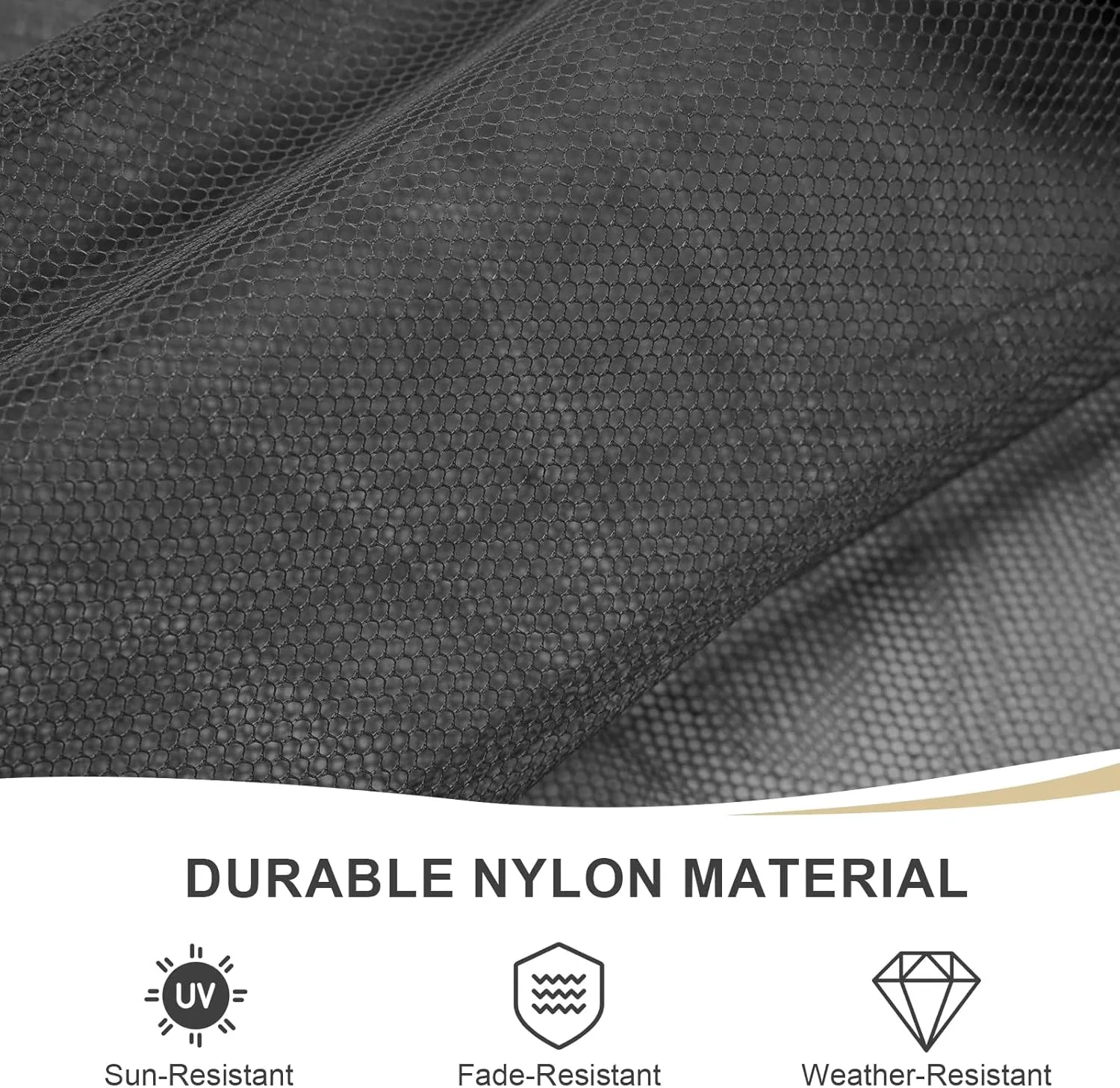 BPS 10' x 12' Gazebo Universal Mosquito Netting Screen Replacement, 4-Panel Screen Walls with Double Zippers for Outdoor Patio, Black (Mosquito Net Only)