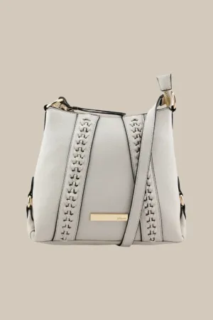 Braid Crossbody Bag in Beige
