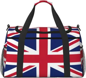 British flag print Weekender Overnight Carry On Bag Gym Luggage Bag Duffel Bag for Travel Women