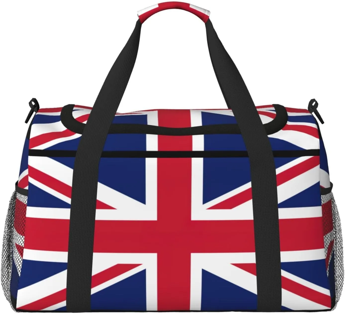 British flag print Weekender Overnight Carry On Bag Gym Luggage Bag Duffel Bag for Travel Women