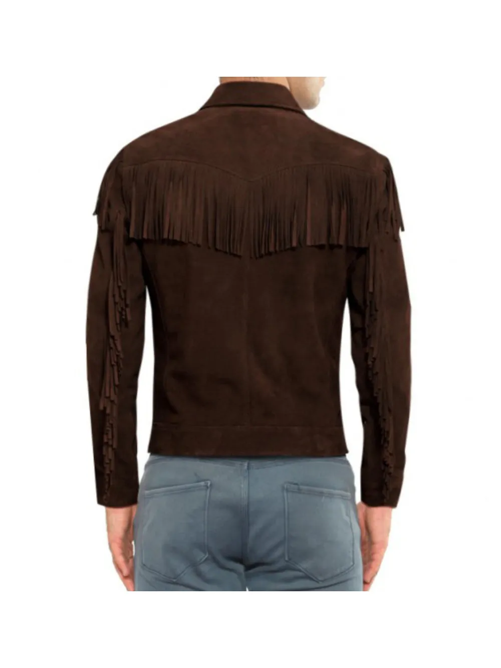 Brown Fringe Suede Leather Jacket