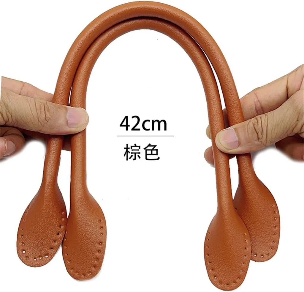 Brown Leather Carry Handle Bag Accessories Handle Strap Can Be Hand Sewn
