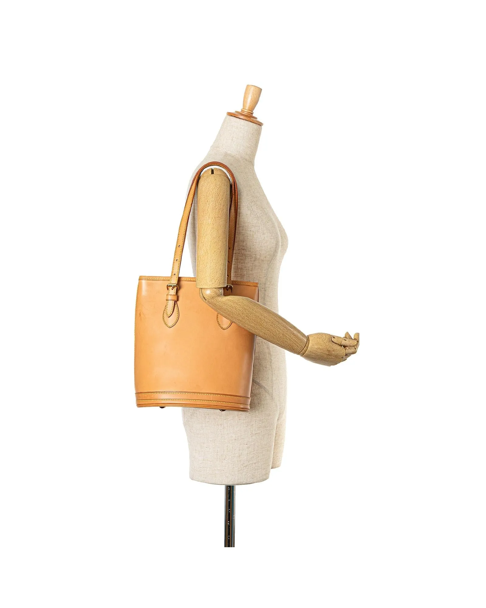 Bucket Bag Tan Leather Style