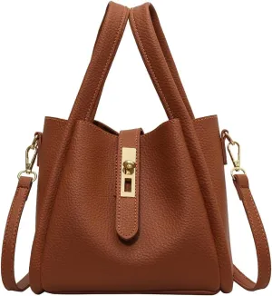 Bucket Bags for Women Vegan Leather Tote Bag Small Handbag Top Handle Bag Trendy Stachel Bag Crossbody Purse