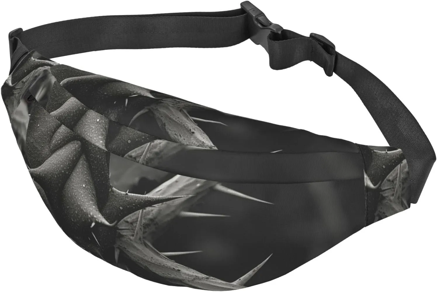 Bumbag Fanny Pack for Women Men Waist Pack Fashion Bum Bag Tiger Pattern Waist Bag for Sport Hiking Travel, Triangle and Thorns, One Size