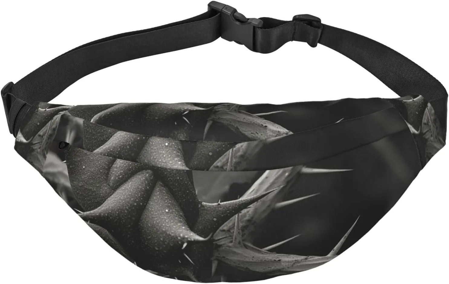 Bumbag Fanny Pack for Women Men Waist Pack Fashion Bum Bag Tiger Pattern Waist Bag for Sport Hiking Travel, Triangle and Thorns, One Size