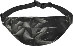 Bumbag Fanny Pack for Women Men Waist Pack Fashion Bum Bag Tiger Pattern Waist Bag for Sport Hiking Travel, Triangle and Thorns, One Size