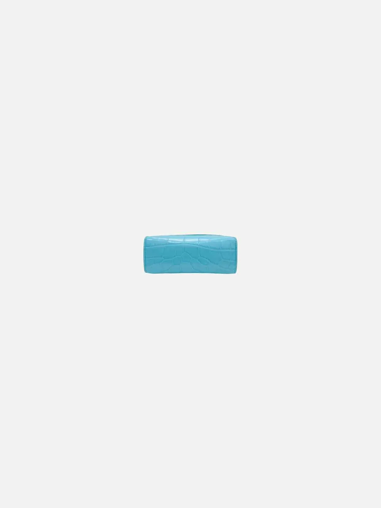 BY FAR Embossed Sky Blue Top Handle