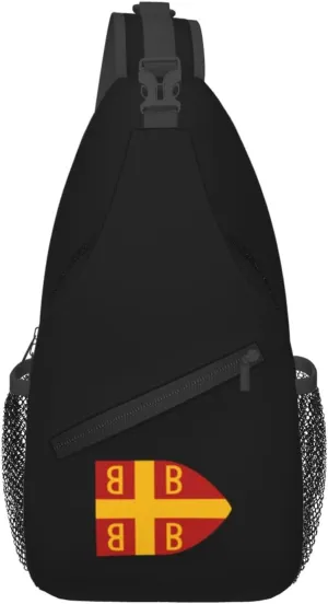 Byzantine imperial flag, 14th century Crossbody Bags For Women Men Chest Backpack Gym Shoulder Bag Travel Outdoor Sports Casual Crossbody Bags