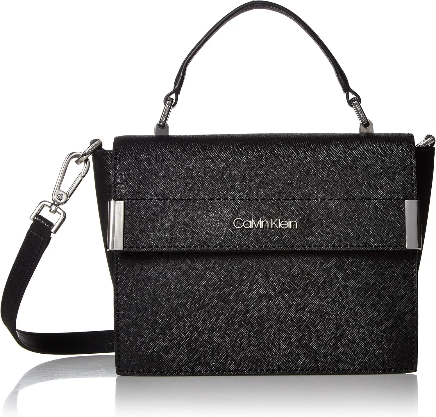 Calvin Klein Raelynn Saffiano Top Handle Flap Crossbody