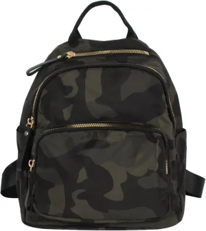 Camouflage Women Mini Backpack Nylon Leisure Daypack Printed Shoulder Bag Handbag Purse(Camouflage)