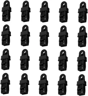 Camping Tarp Fastener 20Pcs Tarp Clips Lightweight Portable Secure Fixation for Outdoor Use