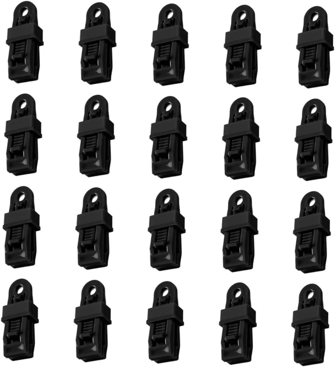 Camping Tarp Fastener 20Pcs Tarp Clips Lightweight Portable Secure Fixation for Outdoor Use