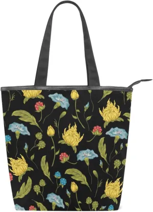 Canvas Tote Bags Purses and Handbags for Women Men Top Handle Ladies Shoulder Bags Multicolored Pattern