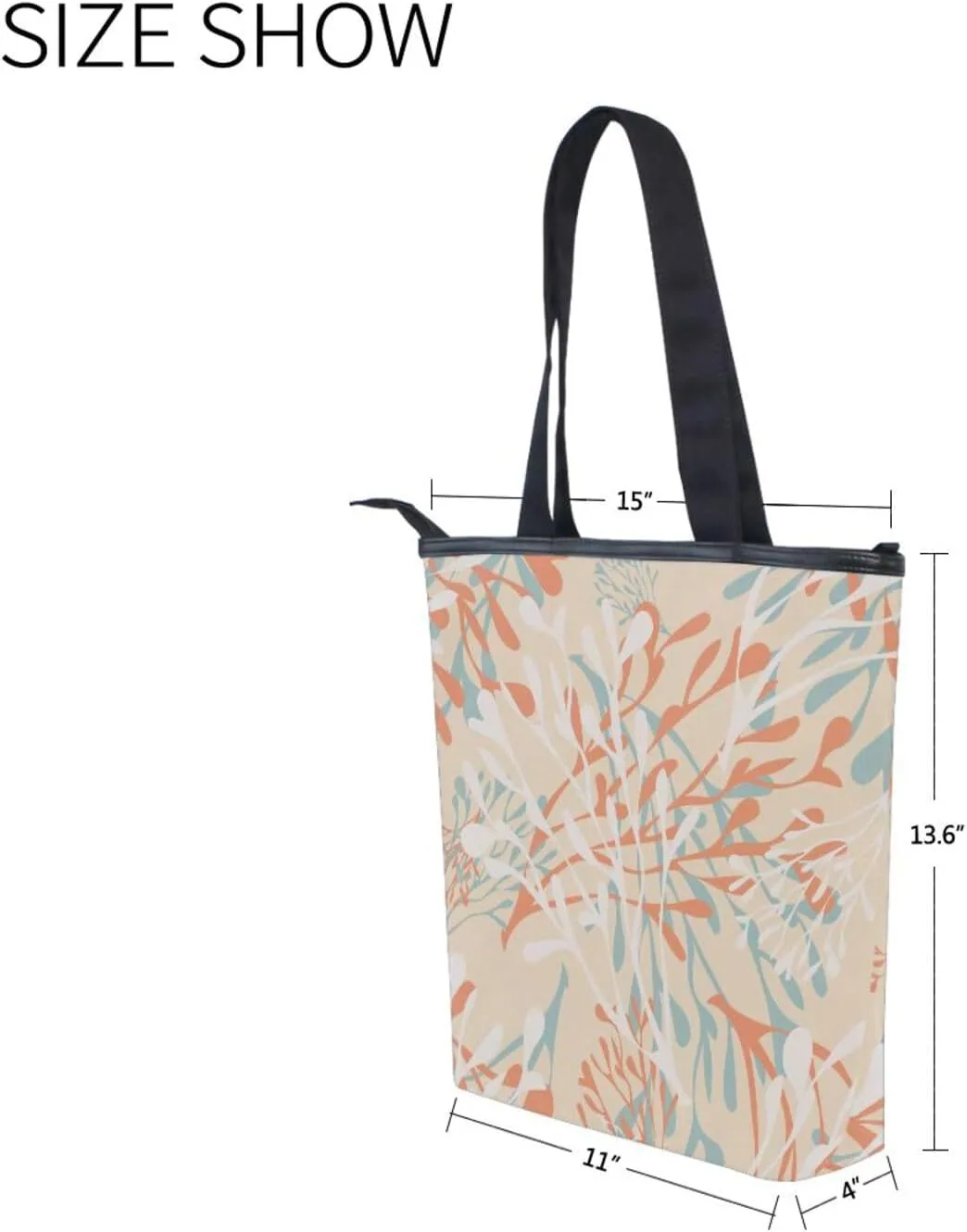 Canvas Tote Purse The Tote Bag with Pockets Top Handle Shoulder Handbags Work Bags for Women Pattren 1