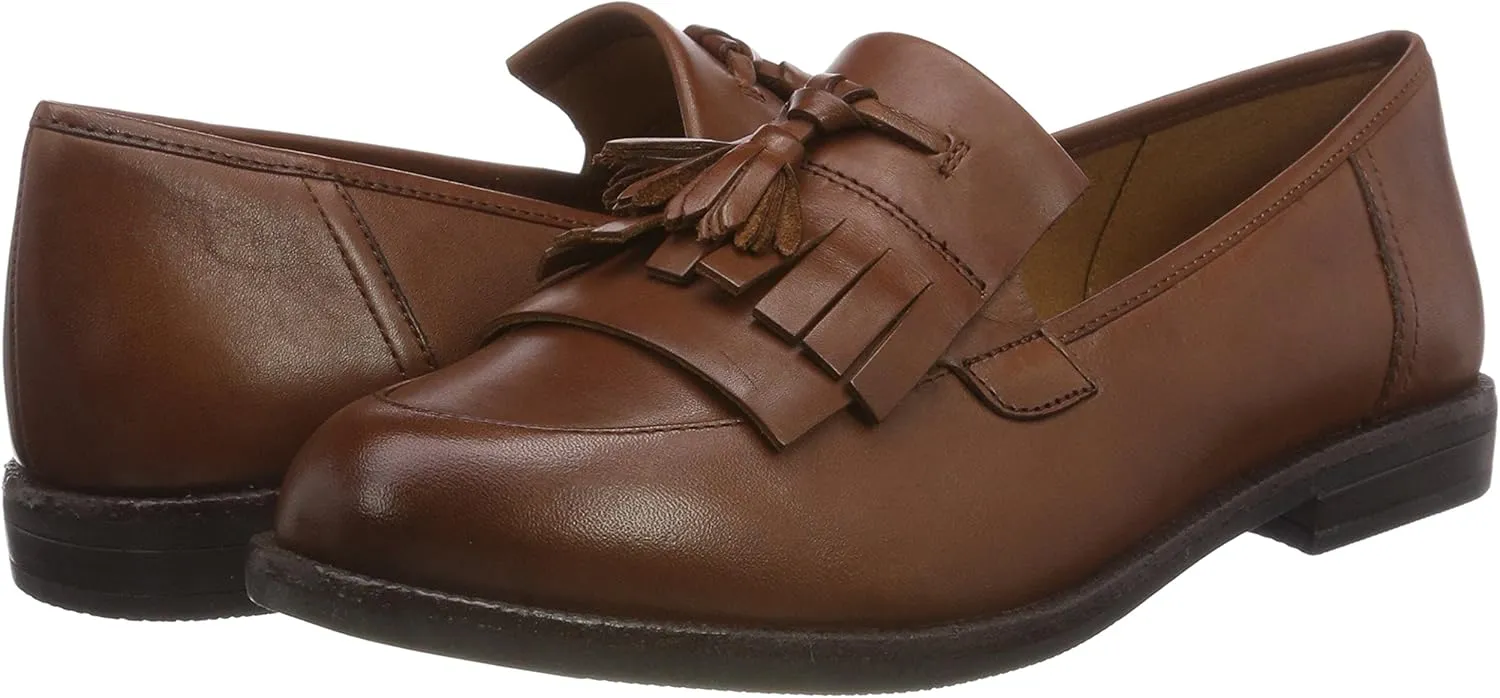 Caprice Cait Womens Leather Fringe Tassel Loafer Flats