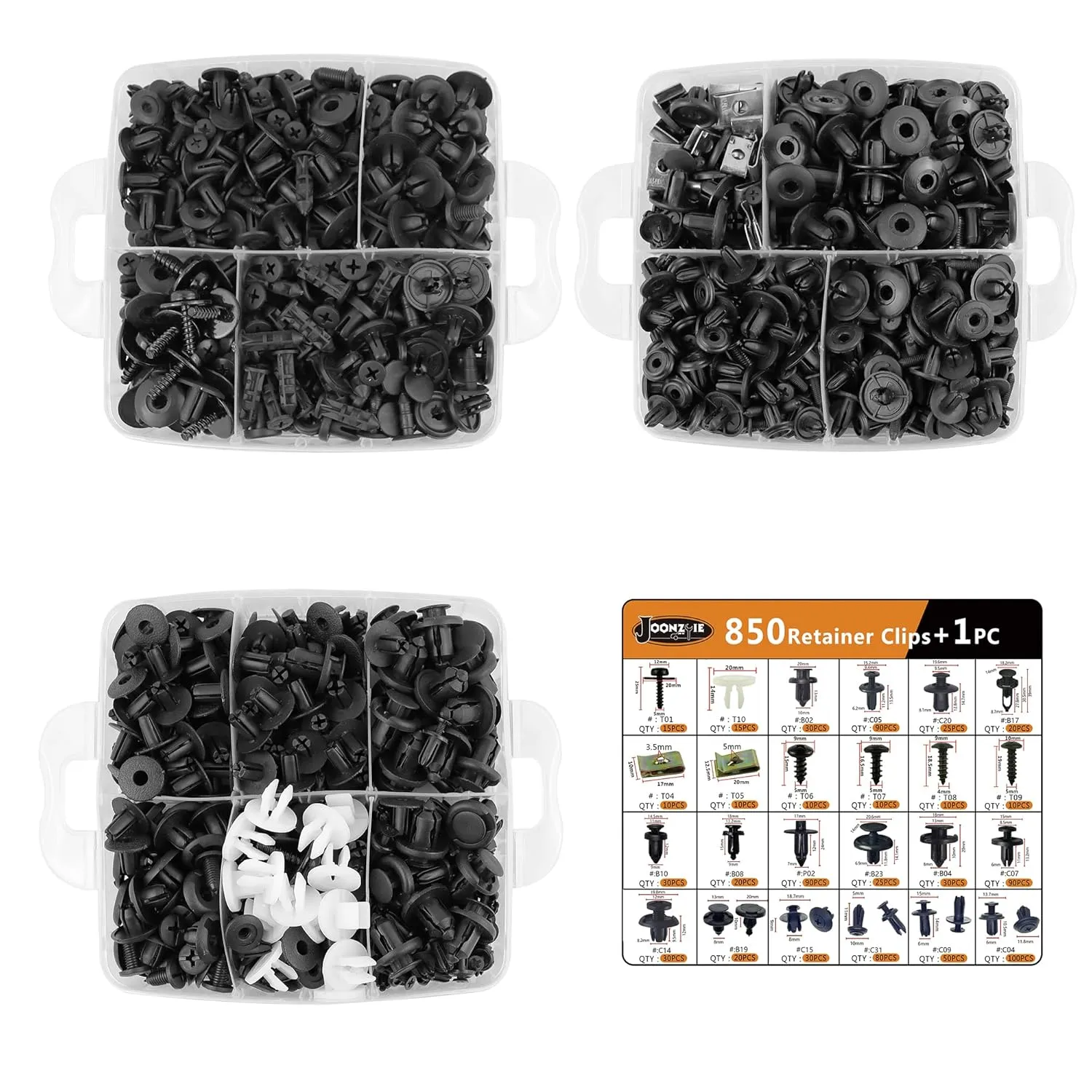Car Retainer Clips Body Clips Automotive Plastic Rivets 851PCS Metal Screw Auto Fastener Push Pin Kit Set Panel Clips with Fastener Remover for GM Ford Toyota Honda Chrysler Acura
