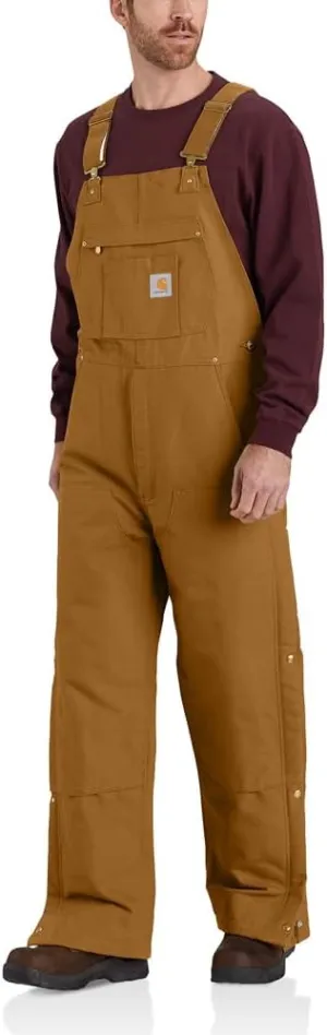 Carhartt Men's Loose Fit Firm Duck Insulated Bib Overall
