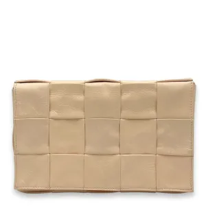 Cassette Crossbody Bag Beige in Calfskin, Silver hardware