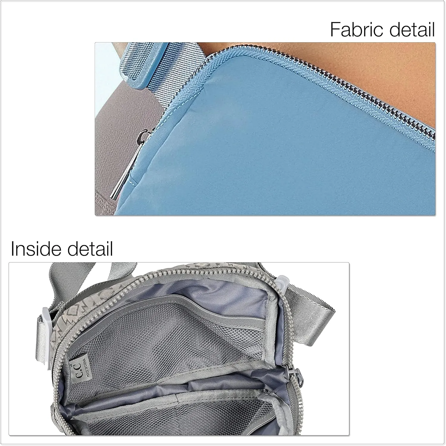 C.C Belt Bag Fanny Pack Crossbody Bags Fashion Waist Packs with Adjustable Strap Gifts for Women (BG-4253) (Steel Blue)