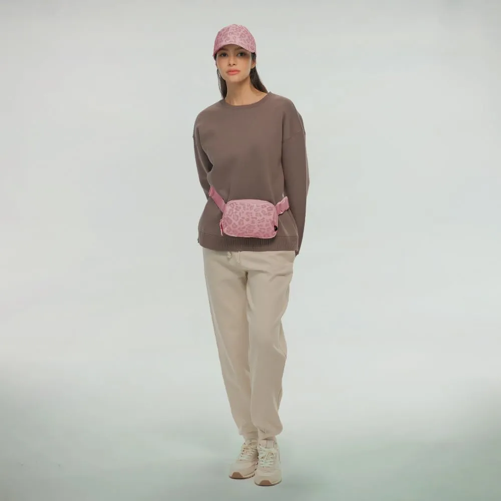C.C. Leopard Pattern Belt Bag - Women's Fanny Pack & Crossbody Bag with Adjustable Strap - Fashion Waist Pack (BGS-4255) - Leopard Pattern - Rose