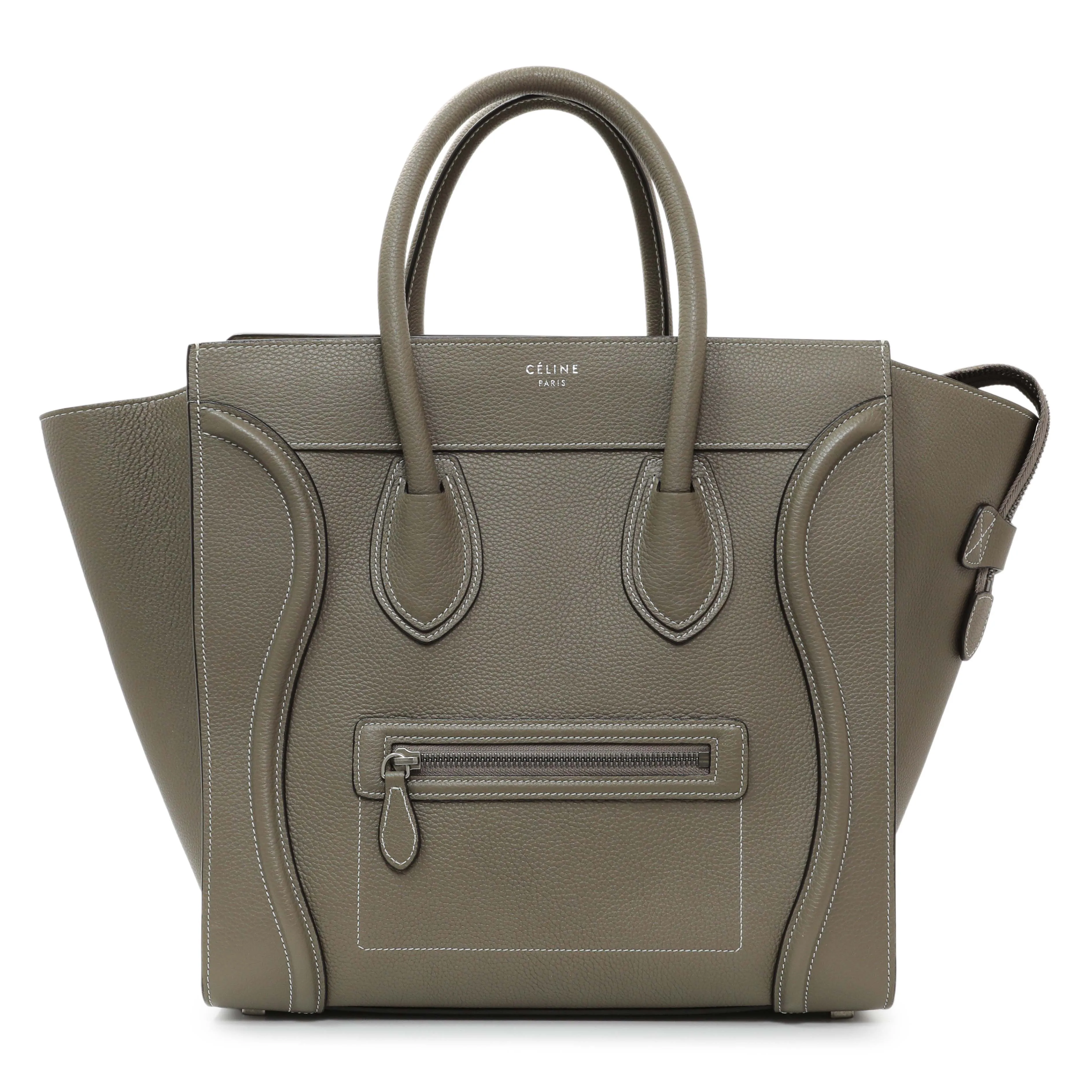 Celine Souris Drummed Calfskin Mini Luggage Tote