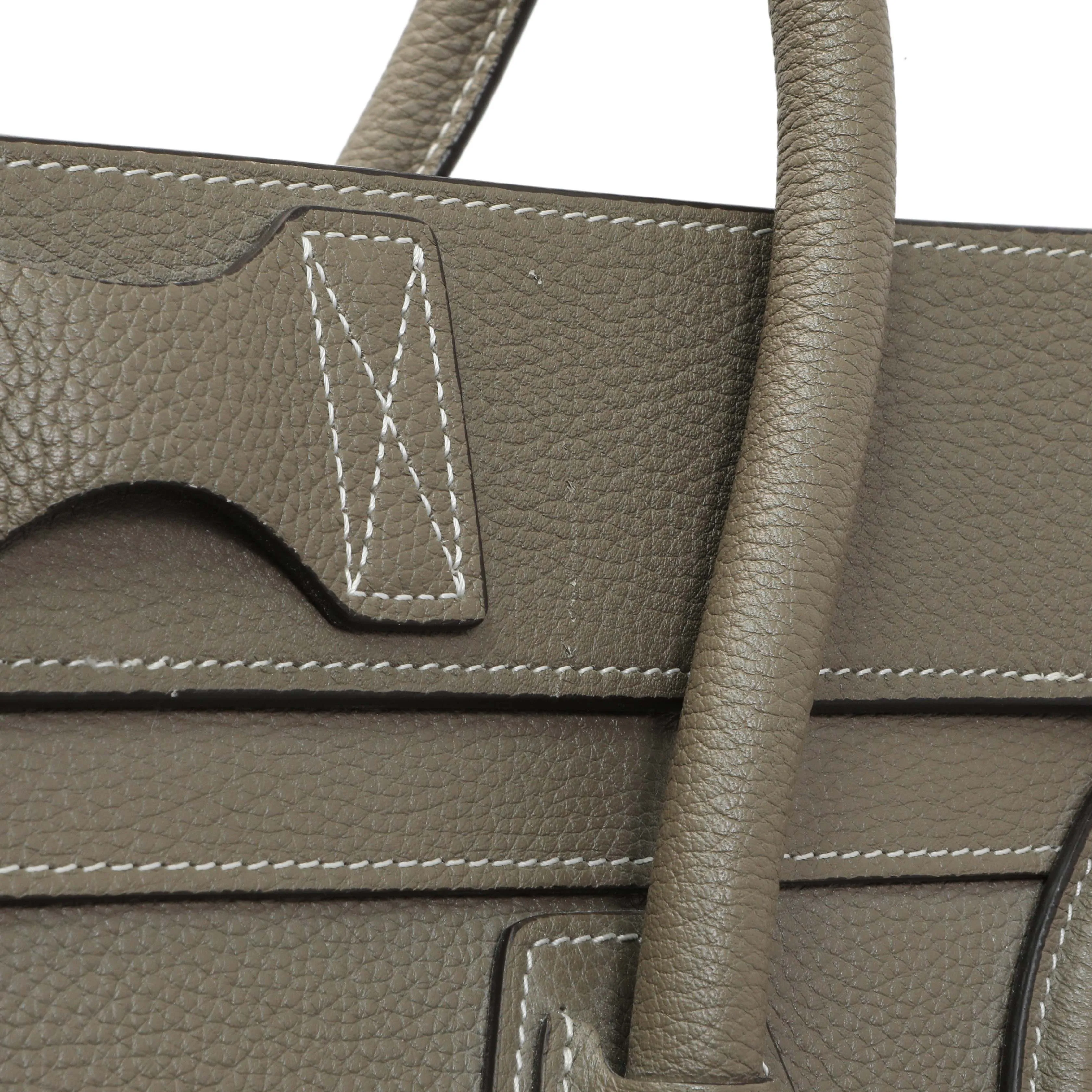 Celine Souris Drummed Calfskin Mini Luggage Tote