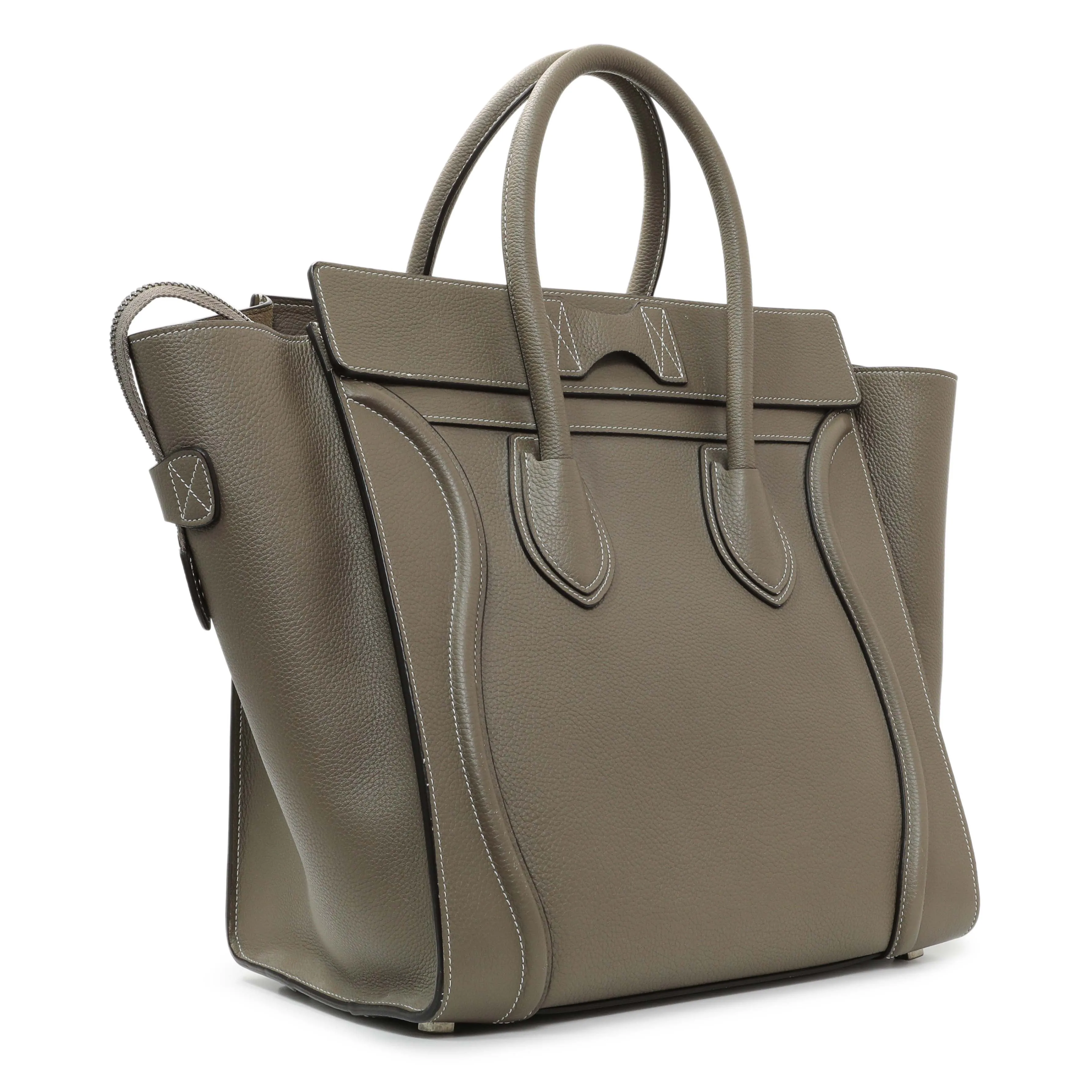 Celine Souris Drummed Calfskin Mini Luggage Tote