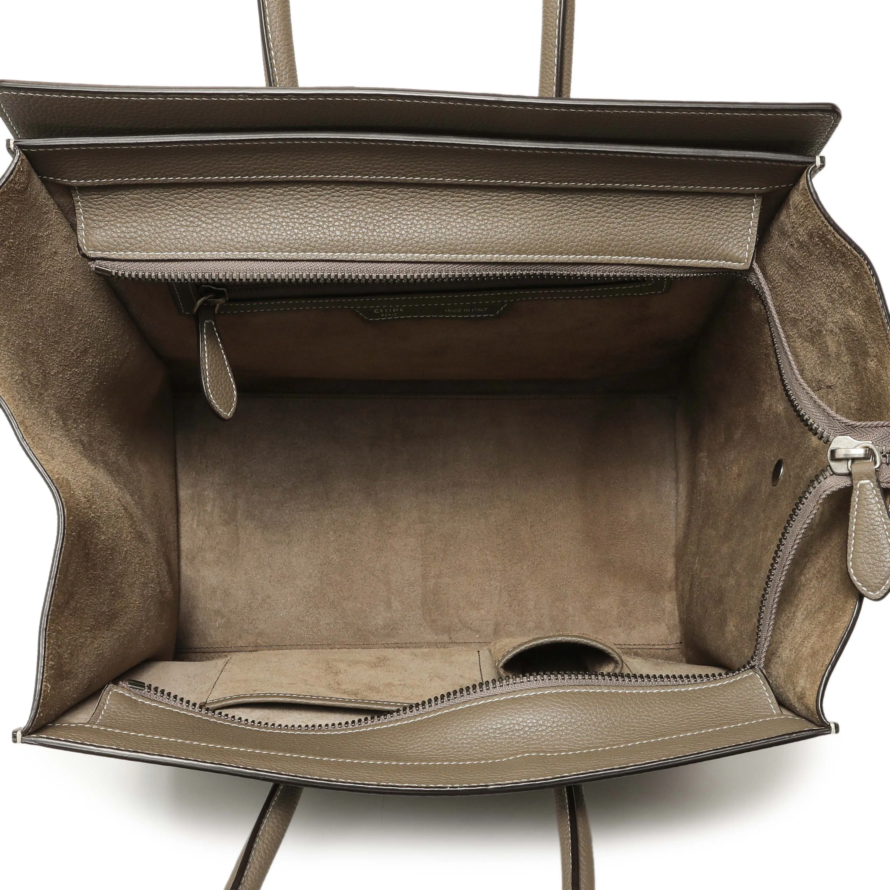 Celine Souris Drummed Calfskin Mini Luggage Tote