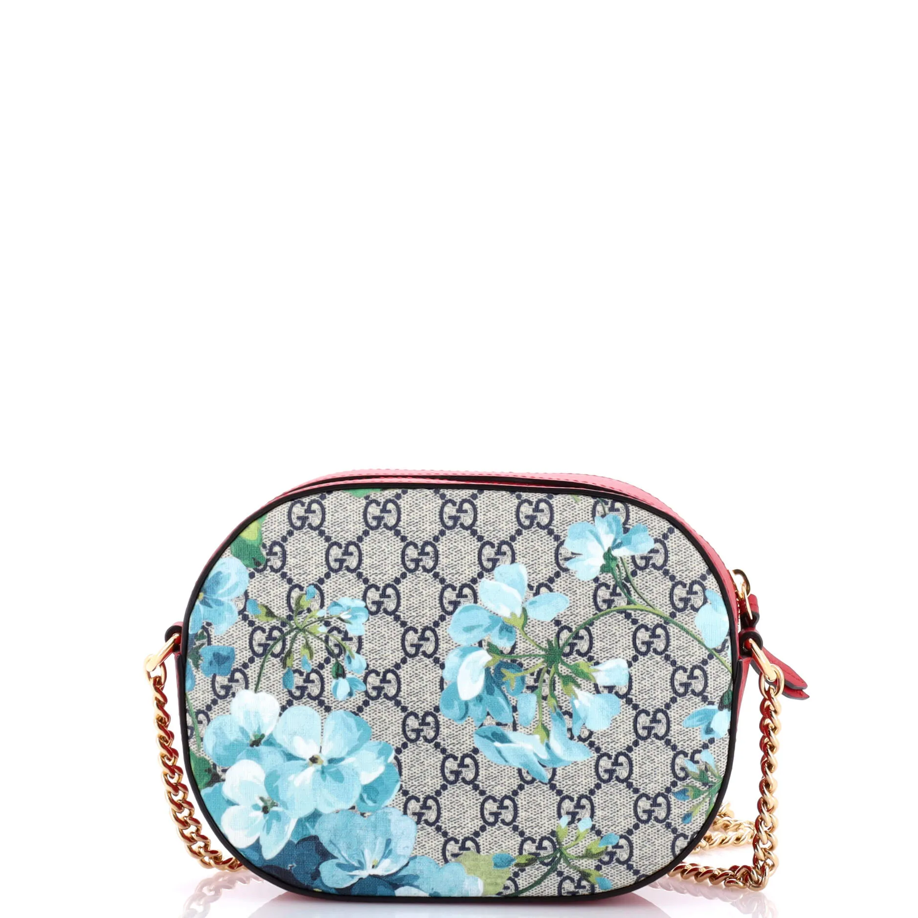 Chain Crossbody Bag Blooms Print GG Coated Canvas Mini
