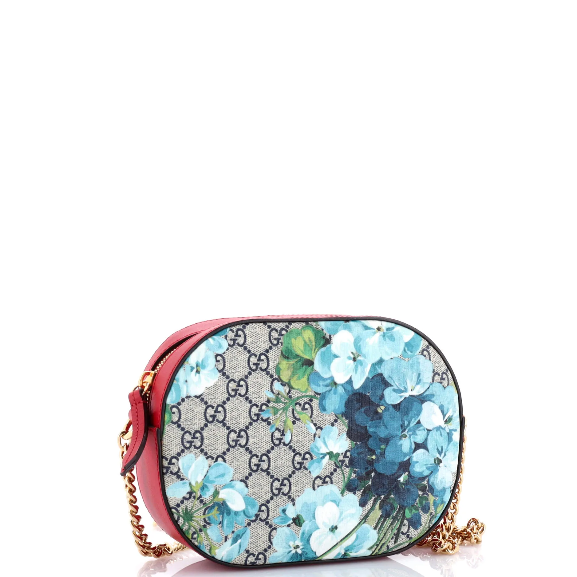 Chain Crossbody Bag Blooms Print GG Coated Canvas Mini