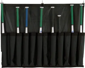 Champion Sports Heavy Duty Nylon Reinforced Bat Caddy with Hanging Hooks - Holds 12 bats